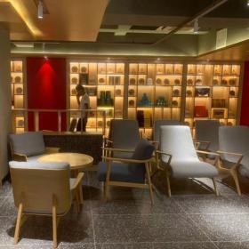 西安大益茶体验店定制家具交货现场