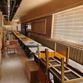 西安汉熙山料理级自助烤肉餐厅餐桌椅及沙发卡座交货完成